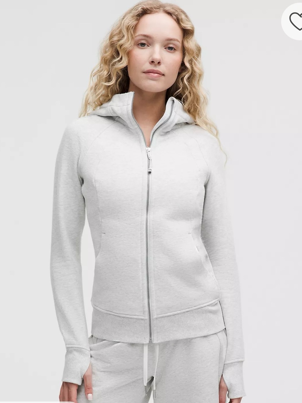 Lululemon Light Gray Women's Zip-Up Hoodie Jacket